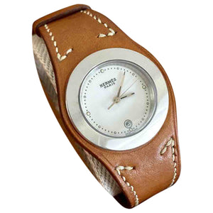 Hermès harnais camel steel watch