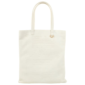 Bvlgari bulgari white leather handbag