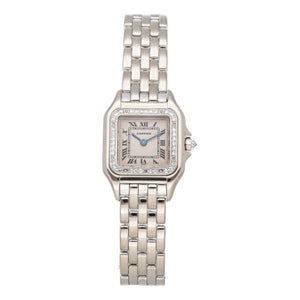 Cartier panthère silver white gold watch