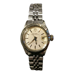 Rolex silver steel watch