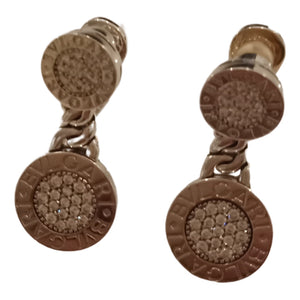 Bvlgari bulgari bulgari silver white gold earrings