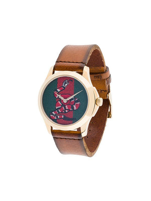 Gucci - Le Marché Des Merveilles watch - unisex - stainless steel/Leather - One Size - Brown