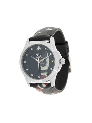 Gucci - Le Marche watch - women - stainless steel/Leather - One Size - Black