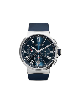 Ulysse Nardin - Marine Chronometer Annual Calendar 43mm - men - Rubber/Titanium/stainless steel - One Size - BLUE