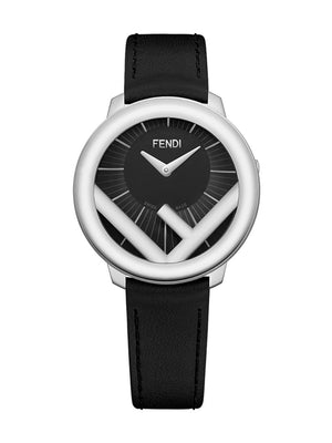 Fendi - Run Away watch - women - stainless steel/Calf Leather - One Size - Black