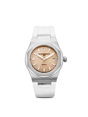 Girard Perregaux - Laureato Farfetch Exclusive 34mm - women - Rubber/stainless steel/Brass - One Size - PINK GOLD