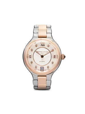 Frédérique Constant - Classics Delight Automatic 33mm - women - Diamond/Sapphire Glass/stainless steel/Rose Gold Plated Steel - One Size - WHITE