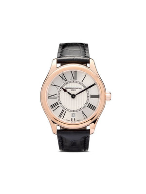 Frédérique Constant - Classic Quartz Ladies 36mm - women - Calf Leather/Rose Gold Plated Steel/Sapphire Glass/Rose Gold Plated Stainless Steel - On...