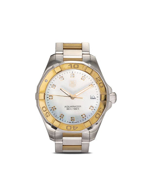 Tag Heuer - Aquaracer 32mm - women - Diamond/18kt Gold/Sapphire Glass/stainless steel - One Size - Gold