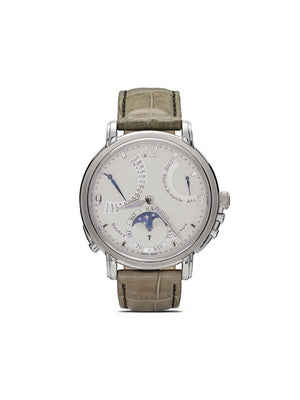 Maurice Lacroix - Lune Retrógrade watch - men - Leather/stainless steel/Sapphire Glass - One Size - SILVER