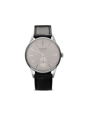 NOMOS Glashütte - Orion Neomatik Silvercut 39mm - men - Horse Leather/stainless steel/Sapphire Glass - One Size - rhodium-plated, with brushed finish