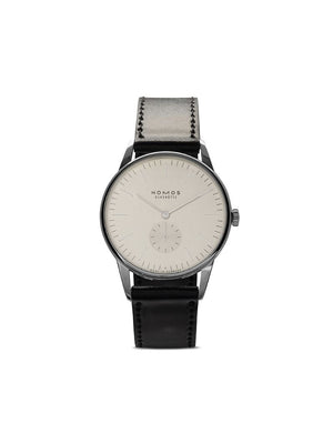 NOMOS Glashütte - Orion White 38mm - men - Horse Leather/stainless steel/Sapphire Glass - One Size - white, silver-plated