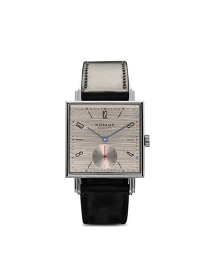 NOMOS Glashütte - Tetra Neomatik Silvercut 33mm - men - Horse Leather/stainless steel/Sapphire Glass - One Size - rhodium-plated, with brushed finish