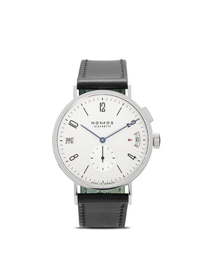 NOMOS Glashütte - Tangomat GMT 40mm - men - Horse Leather/stainless steel/Sapphire Glass - One Size - white, silver-plated