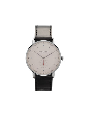 NOMOS Glashütte - Metro Neomatik 39mm - men - Horse Leather/stainless steel/Sapphire Glass - One Size - white, silver-plated