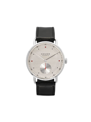 NOMOS Glashütte - Metro Neomatik Silvercut 39mm - men - Horse Leather/stainless steel/Sapphire Glass - One Size - rhodium-plated, with brushed finish