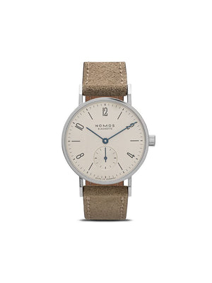 NOMOS Glashütte - Tangente 33mm - women - Suede/Sapphire Glass/stainless steel - One Size - white, silver-plated