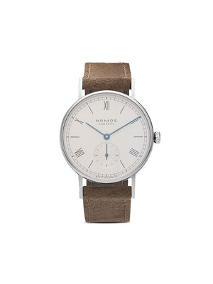 NOMOS Glashütte - Ludwig 33mm - women - Suede/Sapphire Glass/stainless steel - One Size - white, silver-plated