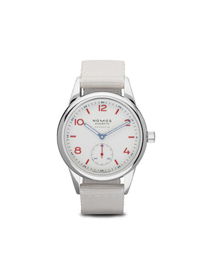NOMOS Glashütte - Clube Neomatik Siren White 37mm - women - Polyester/stainless steel/Sapphire Glass - One Size - siren white