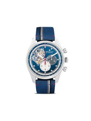Zenith - Chronomaster El Primero Open 42mm - men - Polyamide/stainless steel - One Size - BLUE