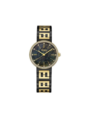 Fendi - Forever Fendi watch - women - Diamond/Mother of Pearl/stainless steel - One Size - Black