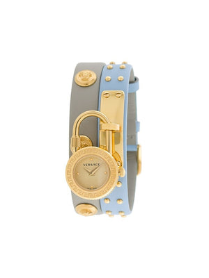 Versace - Medusa Lock Icon 21,5mm watch - women - Leather/Steel/glass - One Size - Blue