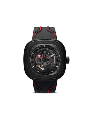 SEVENFRIDAY - SF-P3 47mm - men - Brass/stainless steel/Silicone - One Size - BLACK