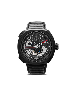 SEVENFRIDAY - SF-V3 49mm watch - men - Leather/Brass/stainless steel - One Size - BLACK