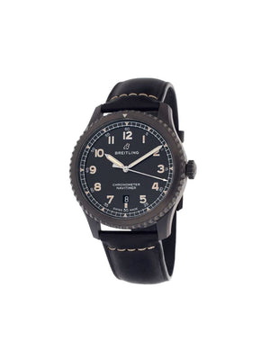 Breitling - 2018 pre-owned Navitimer 41mm - men - Calf Leather/stainless steel - One Size - Black