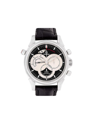 Omega - 2015 pre-owned De Ville 41mm - men - Calf Leather/stainless steel/Sapphire Glass - One Size - Black