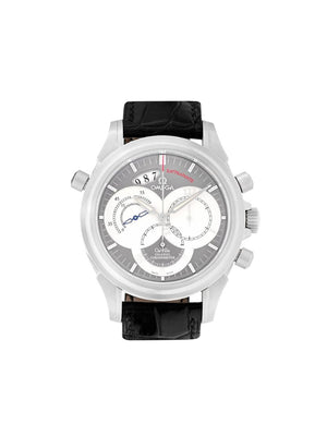 Omega - 2015 pre-owned De Ville 41mm - men - Calf Leather/Sapphire Glass/stainless steel - One Size - Grey