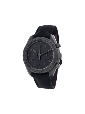 Omega - 2015 pre-owned Speedmaster 44mm - men - ceramic/stainless steel/Nylon/Sapphire Glass - One Size - Black