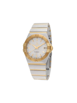 Omega - 2017 pre-owned Constellation 33mm - unisex - 18kt Gold/stainless steel/ALPACA WOOL/CACHEMIRE RASATO - One Size - SILVER