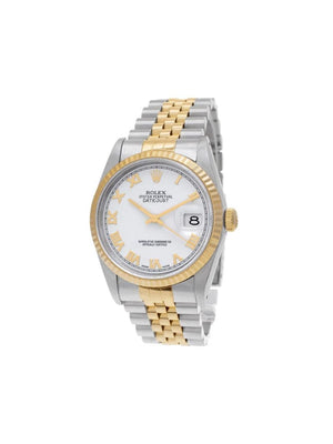 Rolex - 1991 pre-owned Datejust 36mm - unisex - stainless steel - One Size - WHITE