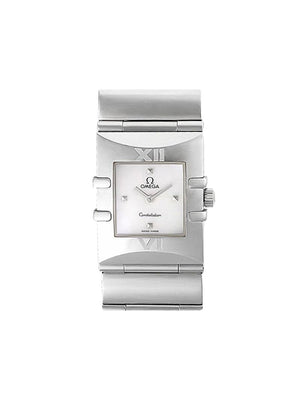 Omega - 1995 pre-owned Constellation 19mm - women - Mother of Pearl/stainless steel - One Size - WHITE