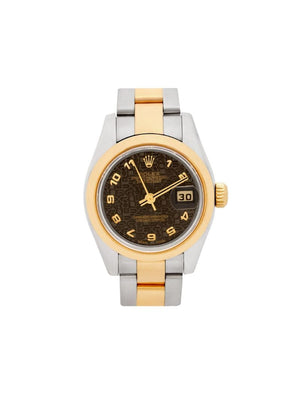 Rolex - 2005 pre-owned Datejust 26mm - women - 18kt Yellow Gold/stainless steel - One Size - BLACK