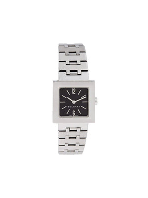BVLGARI - 2000 pre-owned Quadrato 22mm - women - stainless steel - One Size - Black
