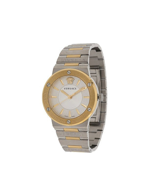 Versace - Greca logo 38mm watch - women - Crystal/Sapphire/stainless steel - One Size - GOLD