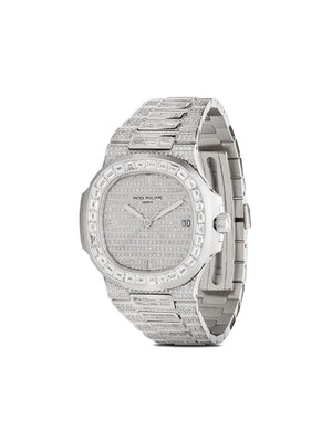 Patek Philippe - Patek Philippe 5711 33mm - men - Diamond/18kt White Gold/Sapphire Glass - One Size - METALLIC