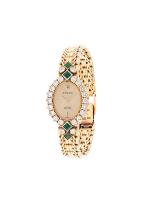 Rolex - pre-owned Orchid wrist watch - women - 18kt Gold Plated Brass - One Size - GOLD