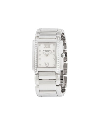 Patek Philippe - 2004 pre-owned Twenty 25mm - women - stainless steel/Diamond - One Size - SILVER