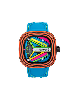 SEVENFRIDAY - x Rocketbyz Limited Edition 01 M3 47mm set - men - Carbon/Resin/Silicone/stainless steel - One Size - Blue