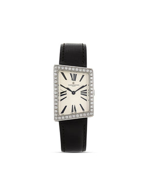 Vacheron Constantin - 1972 pre-owned Petit Modèle 23mm - women - Leather/Sapphire Glass/White Gold - One Size - CREAM
