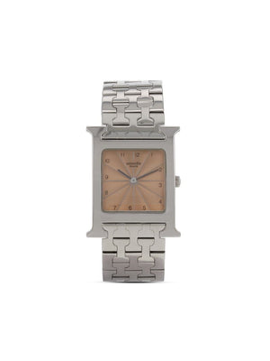 Hermès - 2000 pre-owned Heure H watch - men - Sapphire Glass/stainless steel - One Size - PINK