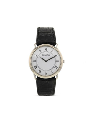 Audemars Piguet - 1990 pre-owned Classic 34mm - unisex - Leather/White Gold - One Size - WHITE