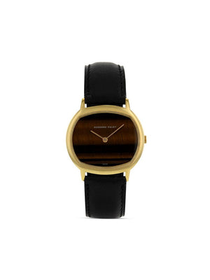 Audemars Piguet - 1970 pre-owned mechanical 32mm - unisex - Leather/Yellow Gold - One Size - brown