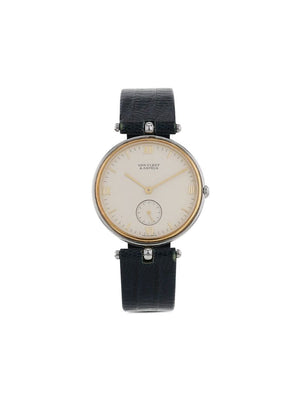 Van Cleef & Arpels - 2000 pre-owned Pierre Arpels 32mm - women - Leather/stainless steel - One Size - White