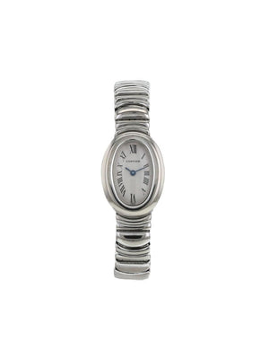 Cartier - 1990 pre-owned Baignoire wrist watch - women - Steel/White Gold - One Size - White
