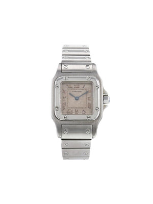 Cartier - 1990 pre-owned Santos Galbée 23mm - women - Sapphire Glass/stainless steel - One Size - NEUTRALS