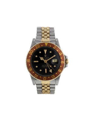 Rolex - 1977 pre-owned GMT-Master 40mm - men - Acrylic/Gold/stainless steel - One Size - Black